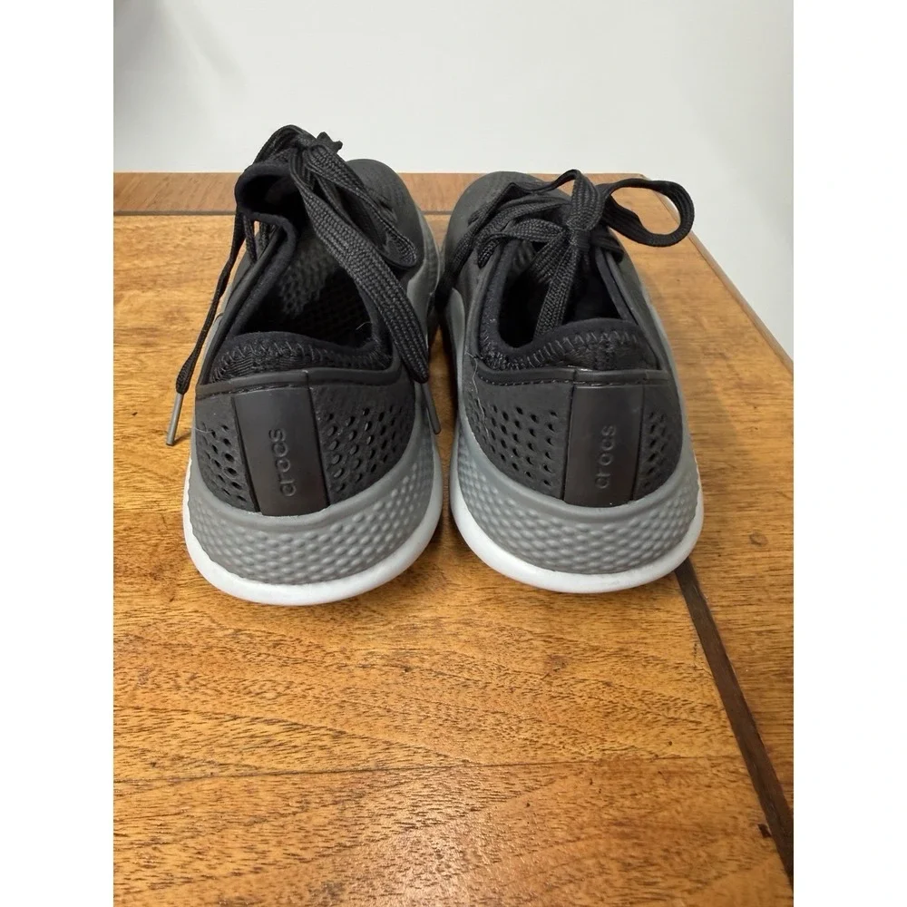Crocs LiteRide 360 Pacer Athletic Sneakers Women's Black Lace-Up Shoes Size 7